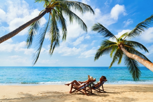 relaxen auf einer tropischen Insel