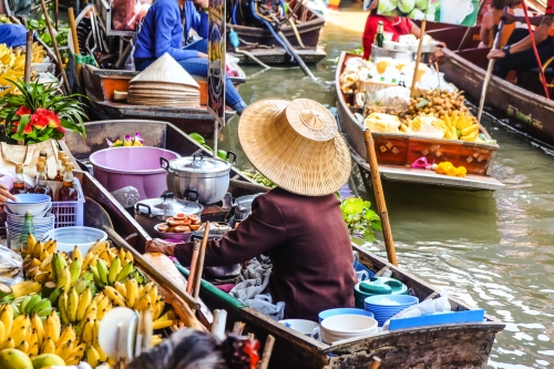 Wassermarkt in Bangkok