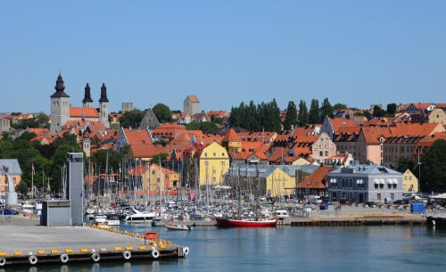 Hafen von Visby auf Gotland, Schweden