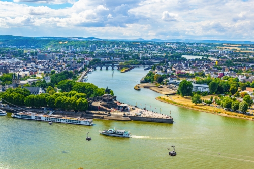 Skyline von Koblenz, Deutschland