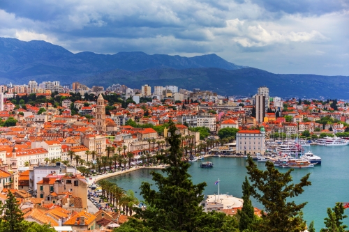 Split an der dalmatinischen Küste Kroatiens
