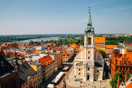 Rynek Staromiejski-Platz in Torun, Polen