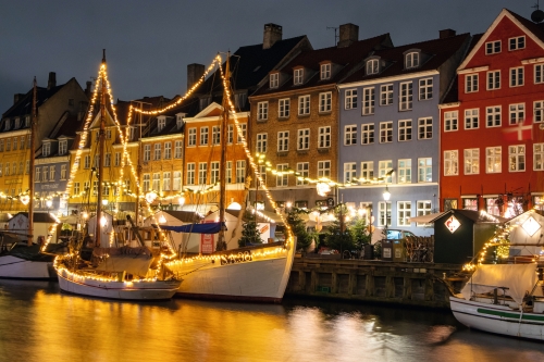 winterlicher Nyhavn in Kopenhagen