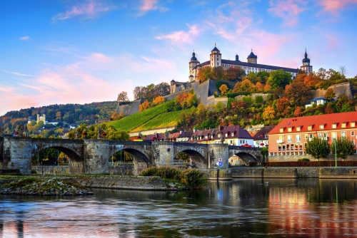 Festung Marienberg oberhalb von Würzburg in Unterfranken, Deutschland