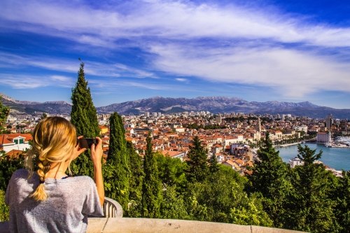 Split an der dalmatinischen Küste Kroatiens