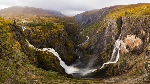 Panoramablick auf Vøringsfossen
