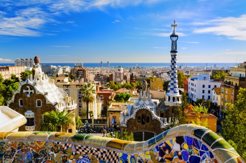 Park Güell in Barcelona, Spanien