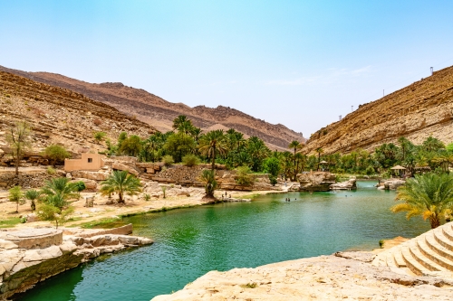 Wasserbecken in Wadi Bani Khalid