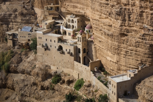 Kloster von Saint George in der Schlucht Wadi Qelt