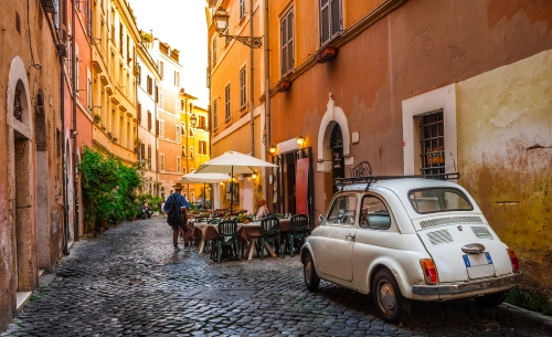 gemütliche Straße in Trastevere