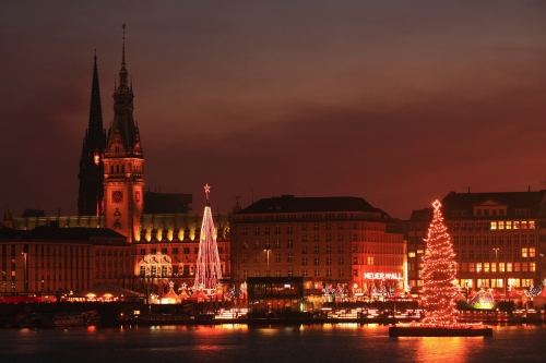 weihnachtliches Hamburg, Deutschland