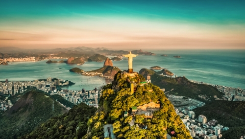 Rio de Janeiro - Luftaufnahme der Botafogo-Bucht