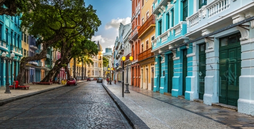 Blick auf die Kolonialarchitektur von Recife