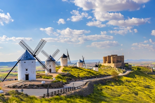 Castillo de la Muela und Windmühlen von 