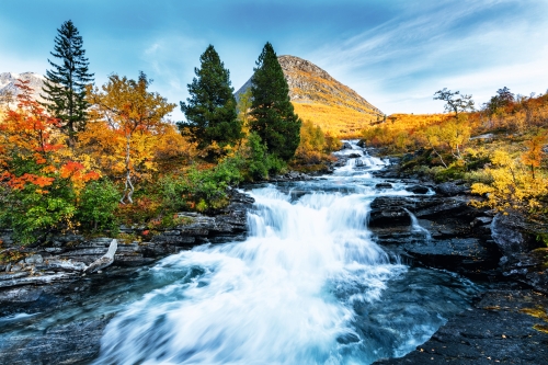 Herbstlandschaft in Skandinavien