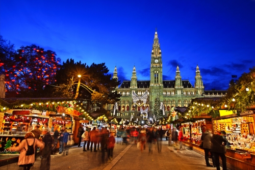 Weihnachtsmarkt vor dem Wiener Rathaus