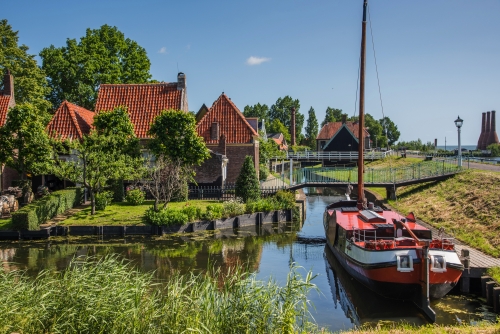 die alten Fischerhütten im Zuiderzeemuseum in Enkhuizen
