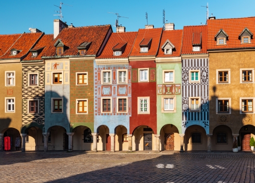 Posen - bunte traditionelle Häuser in der Altstadt
