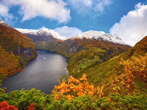 Geirangerfjord im Herbst