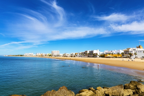 Strand in Rota in Andalusien