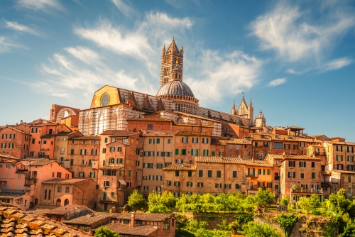 Siena, mittelalterliche Stadt in der Toskana