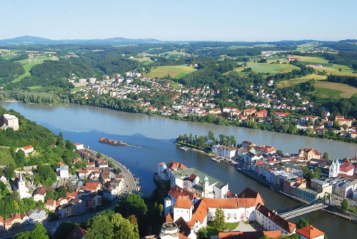 Passau - Ortspitze - Luftaufnahme