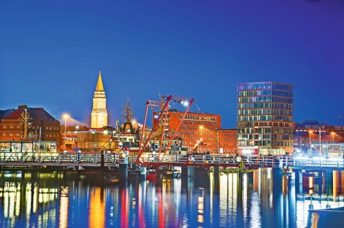 Kieler Hafen am Abend, Deutschland