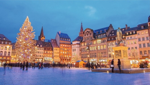 Marché de noël à Strasbourg, Alsace.