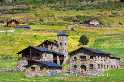 Typical village in Andorra, Vall d