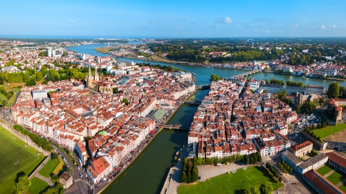 Panoramablick auf Bayonne