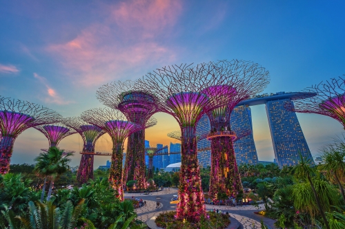 Sonnenuntergang in Singapur