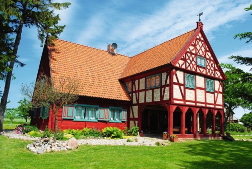 altes Bauernhaus im Weichselland, Polen