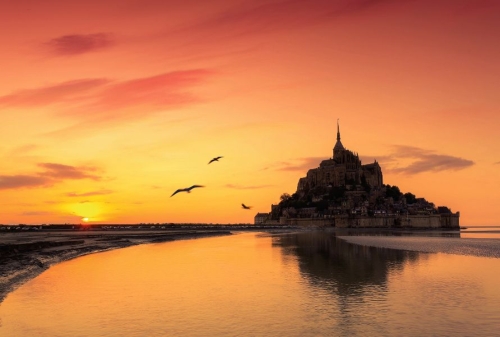 Le Mont Saint Michel in der Normandie, Frankreich