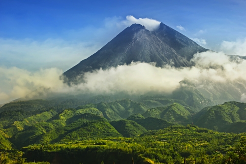 Vulkan Merapi in Yogyakarta auf der indonesischen Insel java
