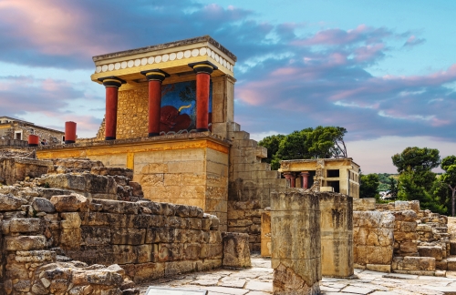 alten Ruinen von Knossos auf Kreta