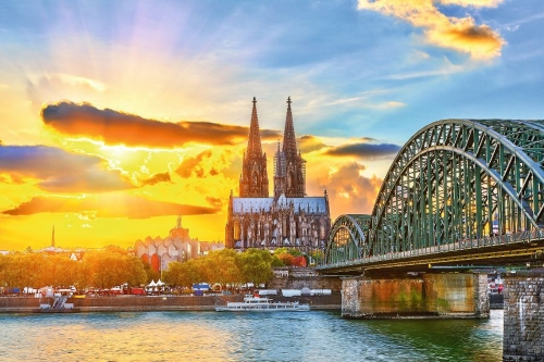 Sonnenuntergang in Köln
