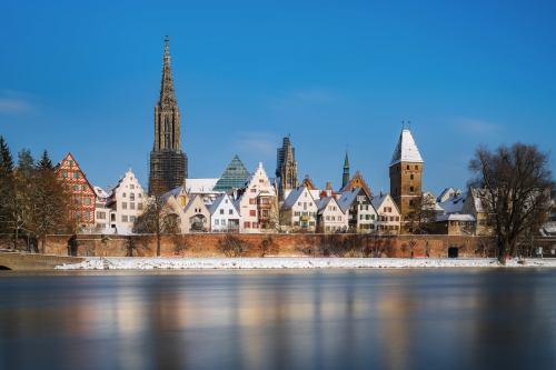 Ulm an der Donau im Winter