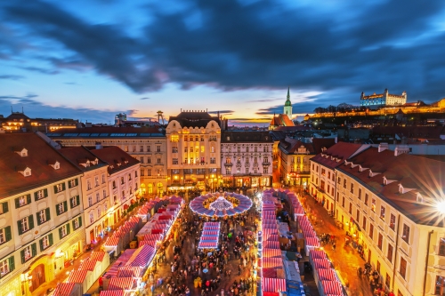 Weihnachtsmarkt in Bratislava, Slowakei