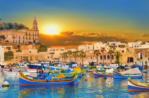 Hafen von Marsaxlokk auf Malta 