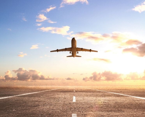 airplane on runway