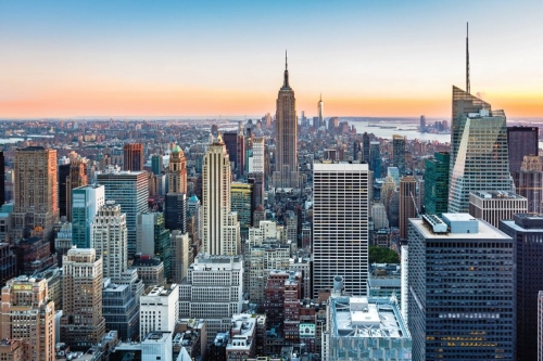 New York Skyline at sunset