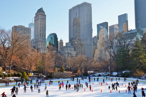 Schlittschuhläufer im Central Park