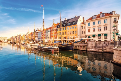 Nyhavn in Kopenhagen, Dänemark, 