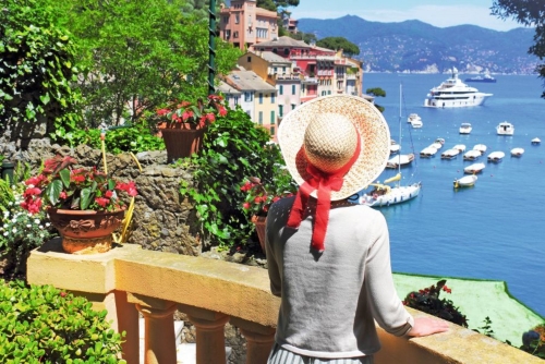 Blick auf Portofino