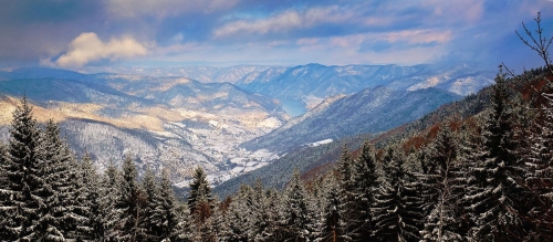 Winterblick ins Donautal der Wachau