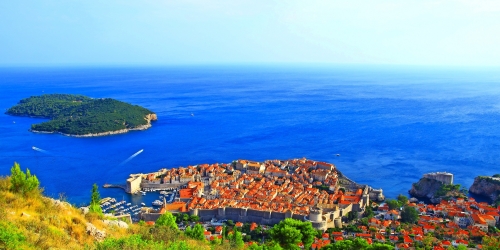Panorama der Altstadt von Dubrovnik in Kroatien