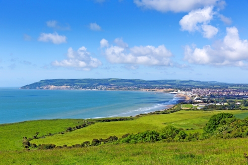 Isle of Wight Blick in Richtung Shanklin und Sandown