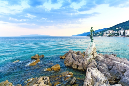 romantischen Abend in Opatija, Istrien, Kvarner, Kroatien