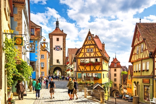 Rothenburg ob der Tauber in Bayern, Deutschland