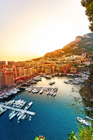 Hafen von Fontvieille in Monaco